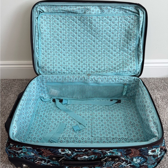 Vera Bradley Java Blue Paisley Suitcase and Garment Bag - Picture 3 of 5